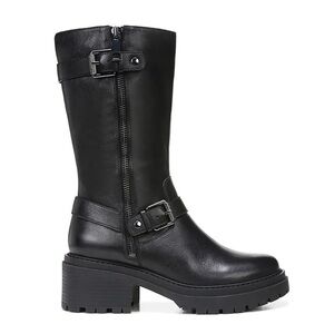 Naturalizer Womens Jagger Leather Lug Sole Mid-Calf Boots